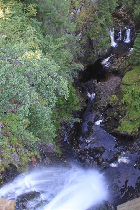 Plodda Falls A Tall Waterfall In Glen Affric Near Tomich