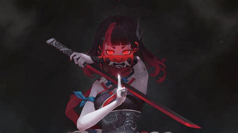 Uchiha itachi, naruto shippuuden, silhouette, red, raven, cross. Wallpaper : anime girls, sword, red, fan art, Devil, ninja ...