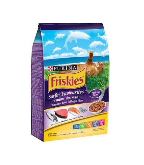The guaranteed analysis of this formula contains 30% protein and 11.5% fat. Purina Friskies Surfin' Favourites Cat Dry Food - Pet ...