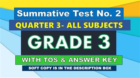 GRADE 3 Q3 SUMMATIVE TEST NO 2 ALL SUBJECTS WITH TOS AND ANSWER KEY