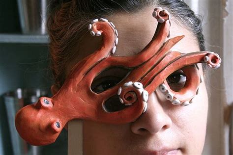 Octopus Mask By Saltandpaper Via Flickr Masquerade Mask Made Of