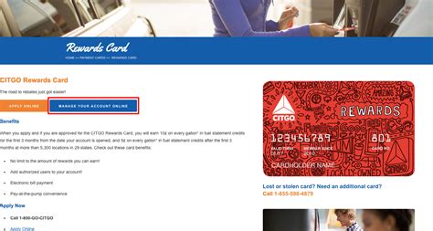 Citgo rewards credit card is an exclusive credit card that cardholders earn 10¢ on every gallon on the first three months from the date of account opening. www.citgo.com - Citgo Credit Card Login Guideline