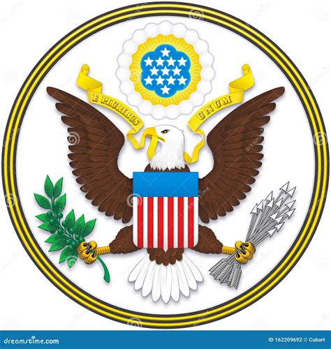 Illustration Of Great Seal Of The United States Of America Stock Photo