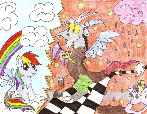 Discord And Rainbow Dash By Trypaw44100 On Deviantart