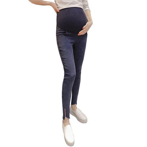 Skinny Prop Belly Denim Jeans Maternity Pants For Pregnant Women