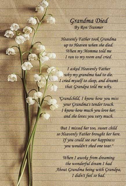16 Funeral Poems For Grandma Tribute To Grandmother