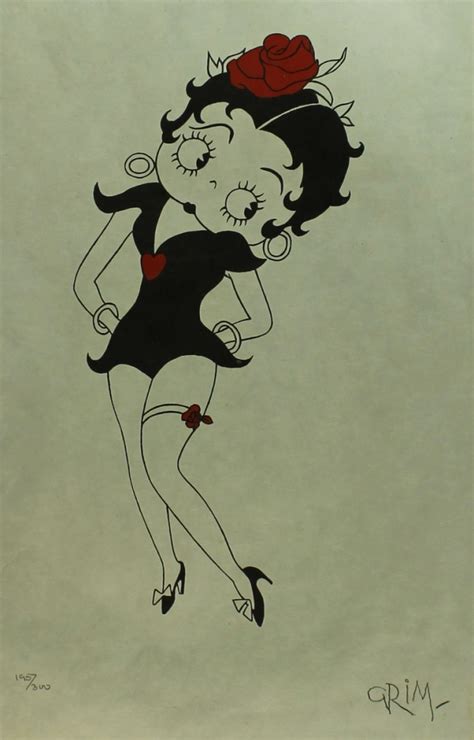 Betty Boop Limited Edition 1990 Lithograph “samba” Hand Signed By Grim