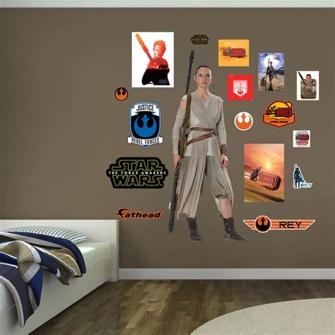 Fathead Star Wars Rey Wall Decal Overstock 10898785