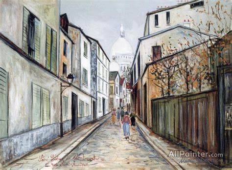 Maurice Utrillo Sacré Coeur De Montmartre And Rue Sainte Rustique Oil