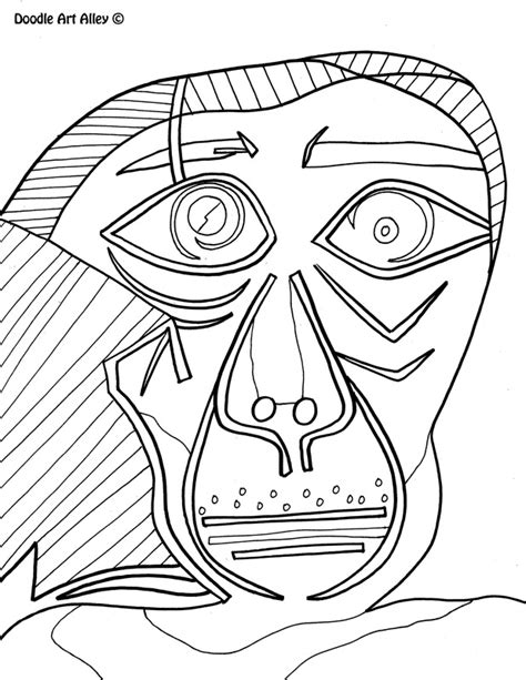 Pablo Picasso Free Coloring Pages