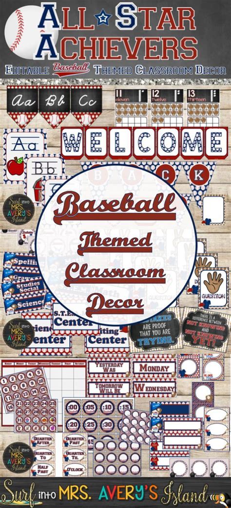 This Baseball Themed Classroom Decor Bundle Is Perfect For Teachers