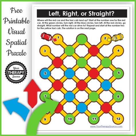Visual Spatial Reasoning Puzzle Freebie Your Therapy Source In 2021
