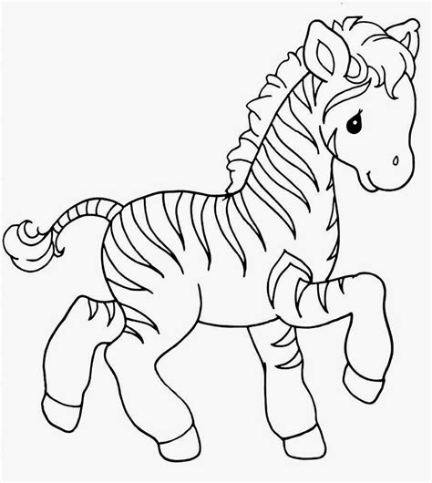 Free Animal Baby Zebra Coloring Pages