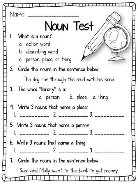 Nouns And Verbs Worksheet For Grade 2 Beginner Worksheet 2nd Grade