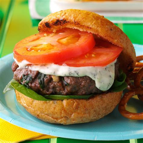 Grilled Spinach Feta Burgers Recipe How To Make It