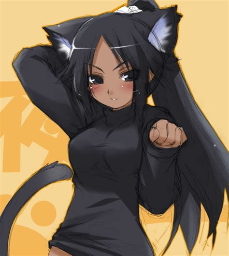 Black Cat Eared Girl Download Anime Girl Wallpaper