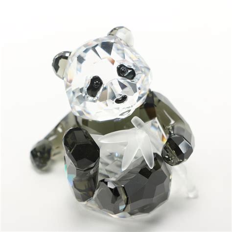 Swarovski Crystal Panda Bear Figurines Ebth