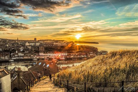 Whitby Sunset North Yorkshire Coast England By Les Liddle Yorkshire