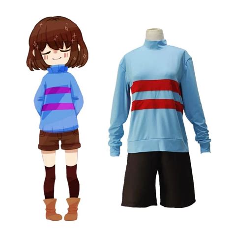 Hot Game Undertale Cosplay Chara Cosplay Costume Frisk Long Sleeve T