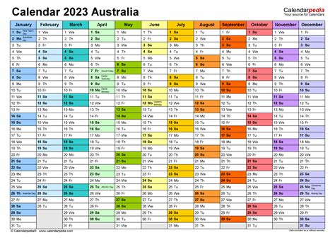 Australia Calendar 2023 Free Printable Pdf Templates Free Printable