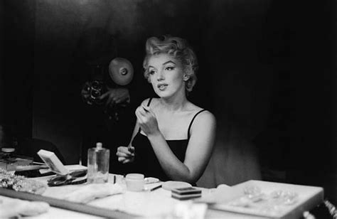 Marilyn Monroe At A Makeup Table Getting Ready For An Event In 1955 In