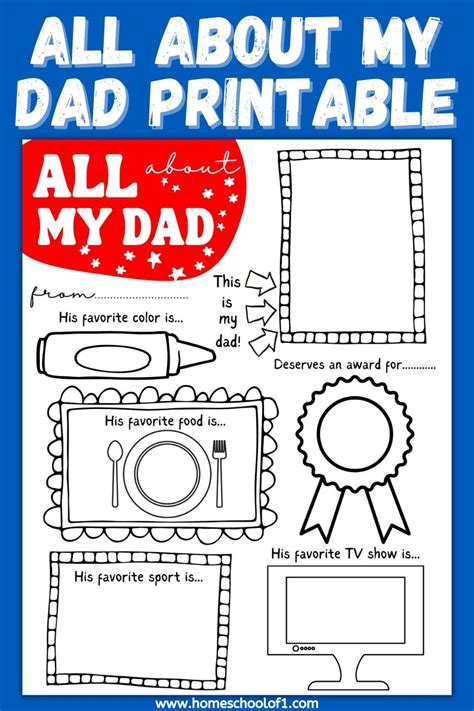 Free All About My Dad Printable Perfect For Father S Day Artofit