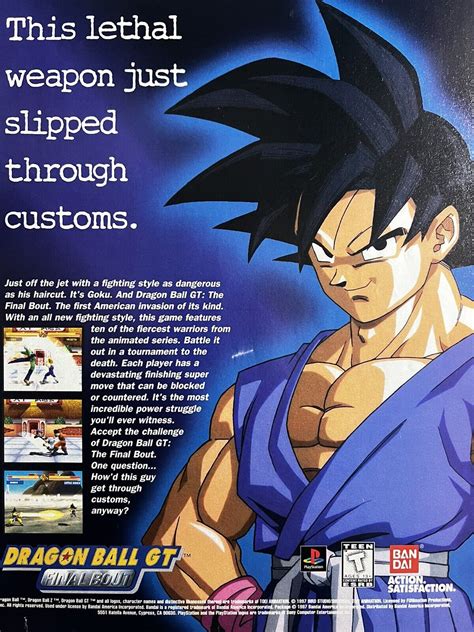 Dragon Ball Gt Final Bout Ps1 Vintage 1997 Print Adposter 20x28cm