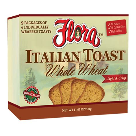 Italian Whole Wheat Hard Toast Flora Fine Foods