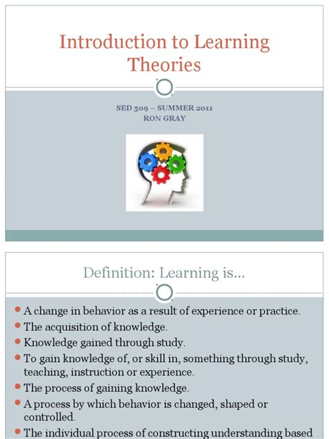 Introduction To Learning Theoriesppt Scientific Method Rationalism