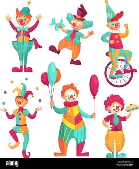 Circus Clowns Cartoon Clown Comedian Juggling Funny Clowns Nose Or