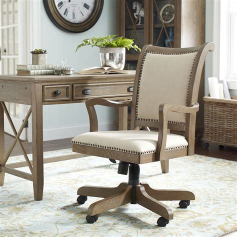 Chairs can be placed outside. Birch Lane Wetherly Swivel Desk Chair | Swivel chair desk ...