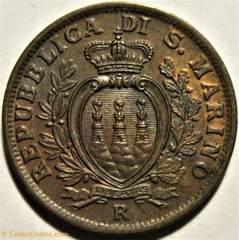 1935 Repubblica Di San Marino 5 Centesimi Roma Coins World