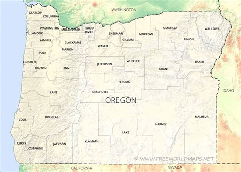 Map Of Eastern Oregon Atlanta Georgia Map