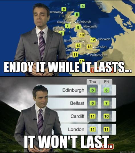 Enjoy It While It Lasts It Wont Last British Weather Quickmeme