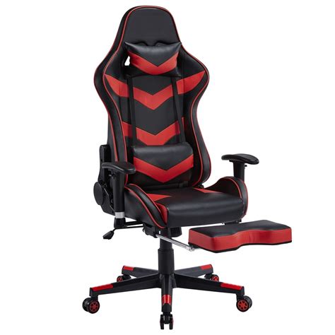 Topeakmart Ergonomic Swivel Leather Gaming Chair Racing Chair With