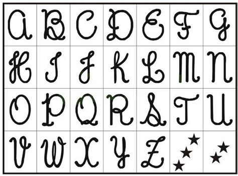 Letras Del Alfabeto Para Imprimir En Cursiva Letras Cursivas Moldes