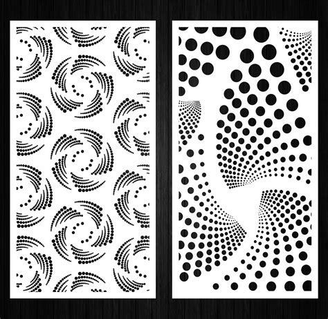 Set Of Vector Panels Dxfsvgaieps With An Abstract Pattern Etsy