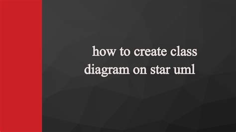 How To Create Class Diagram On Star Uml Youtube