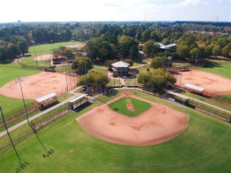 Baseball Fields At Heritage Park Simpsonville Sc Editorial Stock