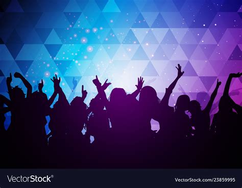 Party Young People Crowd Dancing Background Vector Image
