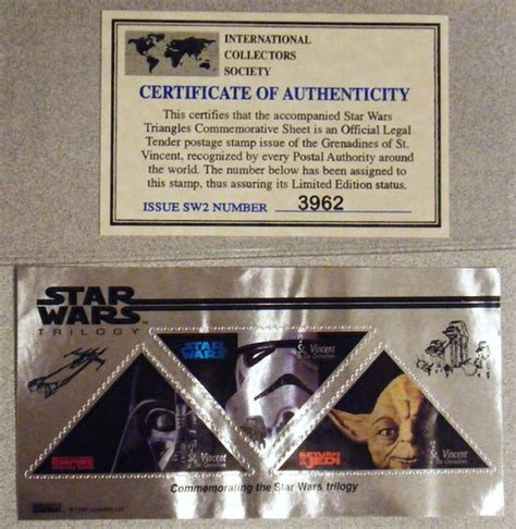 Collectible Of The Day 103 Star Wars Stamps From St Vincent And The