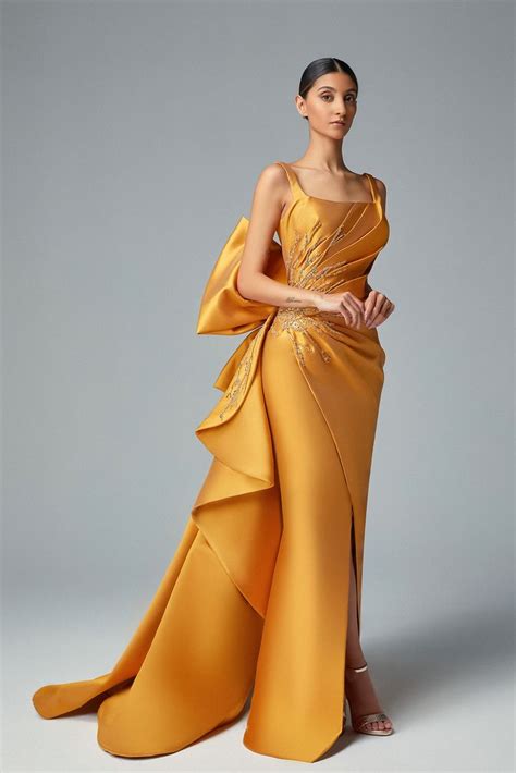 Oversized Bow Back Gown Evening Dresses Fashion Elegant Dresses For