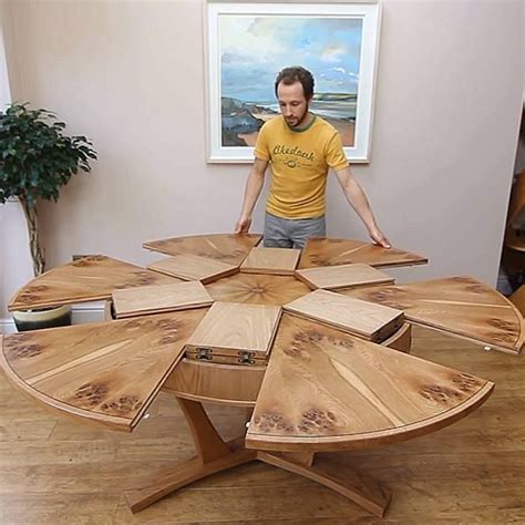Which use to serve the dining room of a multitude of homes a few years ago. Expanding Circular Dining Table by Johnson Furniture # ...