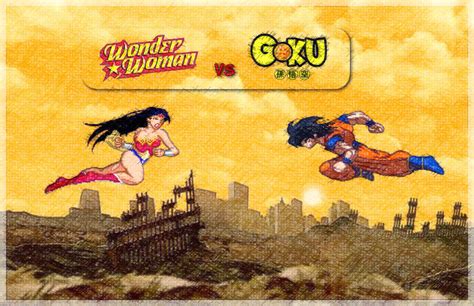 Wonder Woman Vs Goku Colored Pencil Version By Mistermauzer On Deviantart