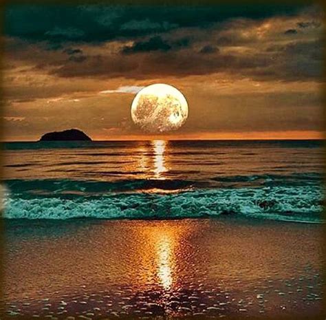 Reflections Beautiful Moon Beautiful Sunset Scenery