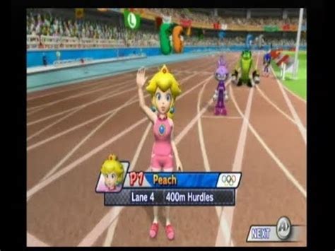 Mario And Sonic At The Olympic Games 400m Hurdles Event Peach YouTube