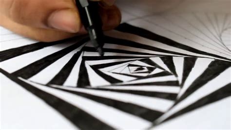 How To Draw A Simple Black And White Optical Illusionhd