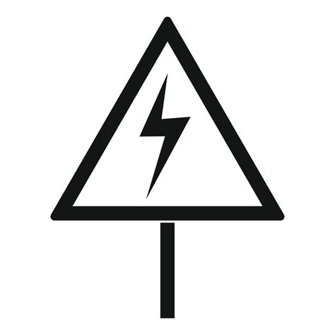 Electric Shock Sign Icon Simple Style 14624141 Vector Art At Vecteezy