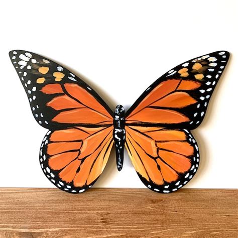 Hand Painted Monarch Butterfly Wall Art Cottage Core And Etsy