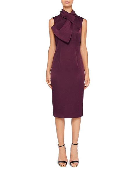Ted Baker Eyet Bow Neck Dress Women Dresses Cocktail Party